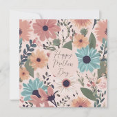 フローラハッピー母の日ママのグリーティングカード (正面)