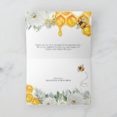 フローラハニカムのまわりにベビーシャワーありがとう サンキューカード (内部)