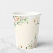 フローラハニカムのまわりにベビーシャワー紙カップ 紙コップ (裏面)