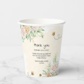 フローラハニカムのまわりにベビーシャワー紙カップ 紙コップ (正面)