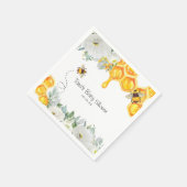 フローラハニカムのまわりに |ベビーシャワーナプキン スタンダードカクテルナプキン (角)