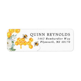 フローラハニカムのまわりに |ベビー差出人住所 ラベル