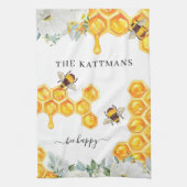 フローラハニカムのまわりに | Monogramティータオル キッチンタオル (縦)