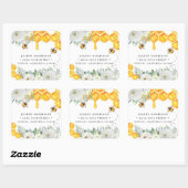 フローラハニカム |のまわりに差出人住所ラベル スクエアシール (シート)