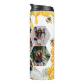 フローラハニカム |フォトコラージュ&モノグラム タンブラー (回転右)