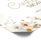 フローラハニーのまわりにベビーシャワーカスタムサイン フォトプリント            (角)