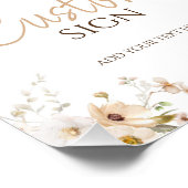 フローラハニーのまわりにベビーシャワーカスタムサイン フォトプリント (角)