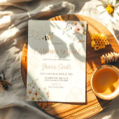 フローラハニーのまわりにベビーシャワー 招待状