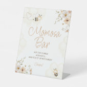 フローラハニービーベイビーシャワー桃佐バーサイン 台座サイン (正面)