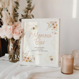 フローラハニービーベイビーシャワー桃佐バーサイン 台座サイン