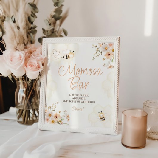 フローラハニービーベイビーシャワー桃佐バーサイン 台座サイン