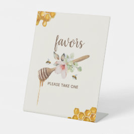 フローラハニービー赤ちゃんシャワーの好意 台座サイン