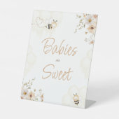 フローラハニービー赤ちゃんシャワーベビーは甘いサイン 台座サイン (正面)