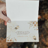 フローラハニービー赤ちゃんシャワー折りありがとう カード