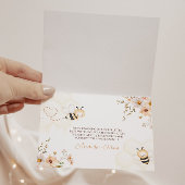 フローラハニービー赤ちゃんシャワー折りありがとう カード