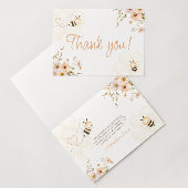 フローラハニービー赤ちゃんシャワー折りありがとう カード