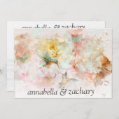 *~*フローラハミングバード写真RSVP QR 結婚 AR26 招待状 (正面/裏面)