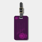 フローラハムザピンク ラゲッジタグ (正面縦)