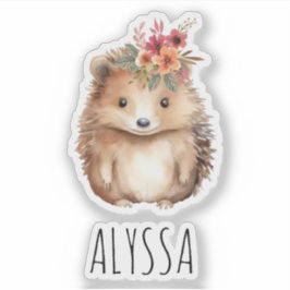 フローラハリネズミの水色 シール