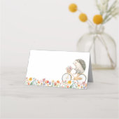 フローラハリホッグベビーシャワー座席表 プレイスカード (正面)