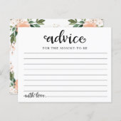 フローラハロウィンガールベビーシャワーアドバイスカード (正面/裏面)