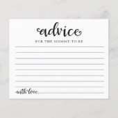 フローラハロウィンガールベビーシャワーアドバイスカード (正面)