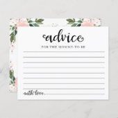 フローラハロウィンガールベビーシャワーアドバイスカード (正面/裏面)