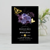 フローラハロウィーンゴシックバチェロレッテ 箔招待状 (立ち正面)