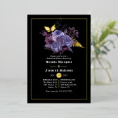 フローラハロウィーンゴシックリハーサルディナー 箔招待状 (立ち正面)