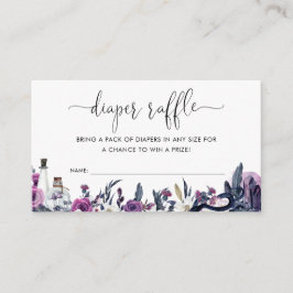 フローラハロウィーンスカルスネークオムツラッフルシャワー エンクロージャーカード