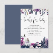 フローラハロウィーンスカルスネークブック赤ちゃんシャワー エンクロージャーカード (正面/裏面)