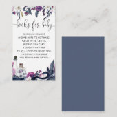 フローラハロウィーンスカルスネークブック赤ちゃんシャワー エンクロージャーカード (正面/裏面)