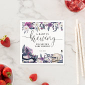 フローラハロウィーンスカルベビーは醸造シャワー スタンダードカクテルナプキン (インサイチュ)