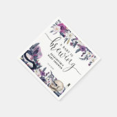 フローラハロウィーンスカルベビーは醸造シャワー スタンダードカクテルナプキン (角)