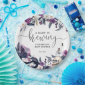 フローラハロウィーンスカルベビーは醸造シャワー ペーパープレート (パーティー)