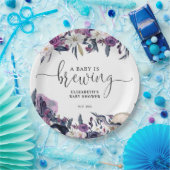 フローラハロウィーンスカルベビーは醸造シャワー ペーパープレート (パーティー)