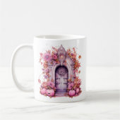 フローラハロウィーンピンクハ幽霊のよく出るウス コーヒーマグカップ (左)