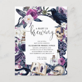 フローラハロウィーン墓石ベビーは醸造シャワー ポストカード