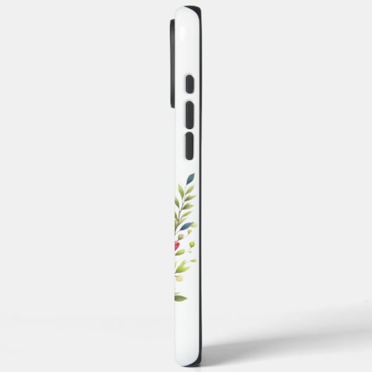 フローラハローで囲まれたクリスチャン芸術的クロス Case-Mate iPhoneケース (裏面 / 左)