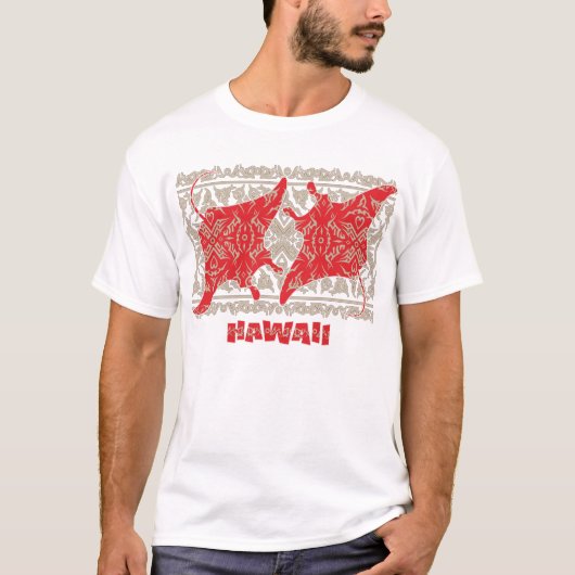 フローラハワイアンマンタレイ Tシャツ (正面)
