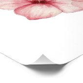 フローラハワイアンレイブライダルシャワーウェルカムサイン ポスター (コーナー)