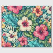フローラハワイアン/熱帯 ラッピングペーパー (フラット)