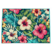フローラハワイアン/熱帯 ラージペーパーバッグ (正面)