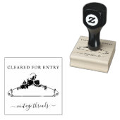 フローラハンガーロゴCovid温度クリア入力 ラバースタンプ (押印)