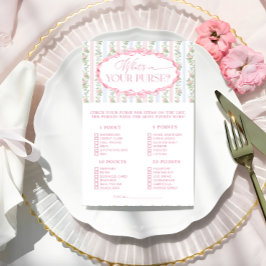 フローラハンドバッグシャワーゲームでホワイフ