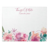 フローラハンドレター「ノートの内容」 ノートパッド (正面)