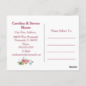 フローラハンドレター「引っ越しました」 ポストカード (裏面)