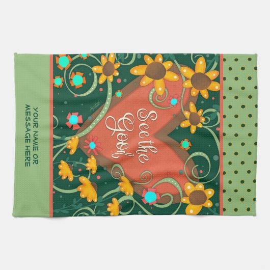 フローラハートおもしろい, 「良い引用文名」を参照 キッチンタオル (横)