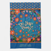 フローラハートおもしろいDo Your Thing引用文名 キッチンタオル (縦)