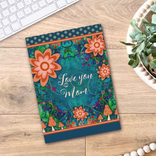 フローラハートかわいらしマチユニークュッシュルーム母の日 カード